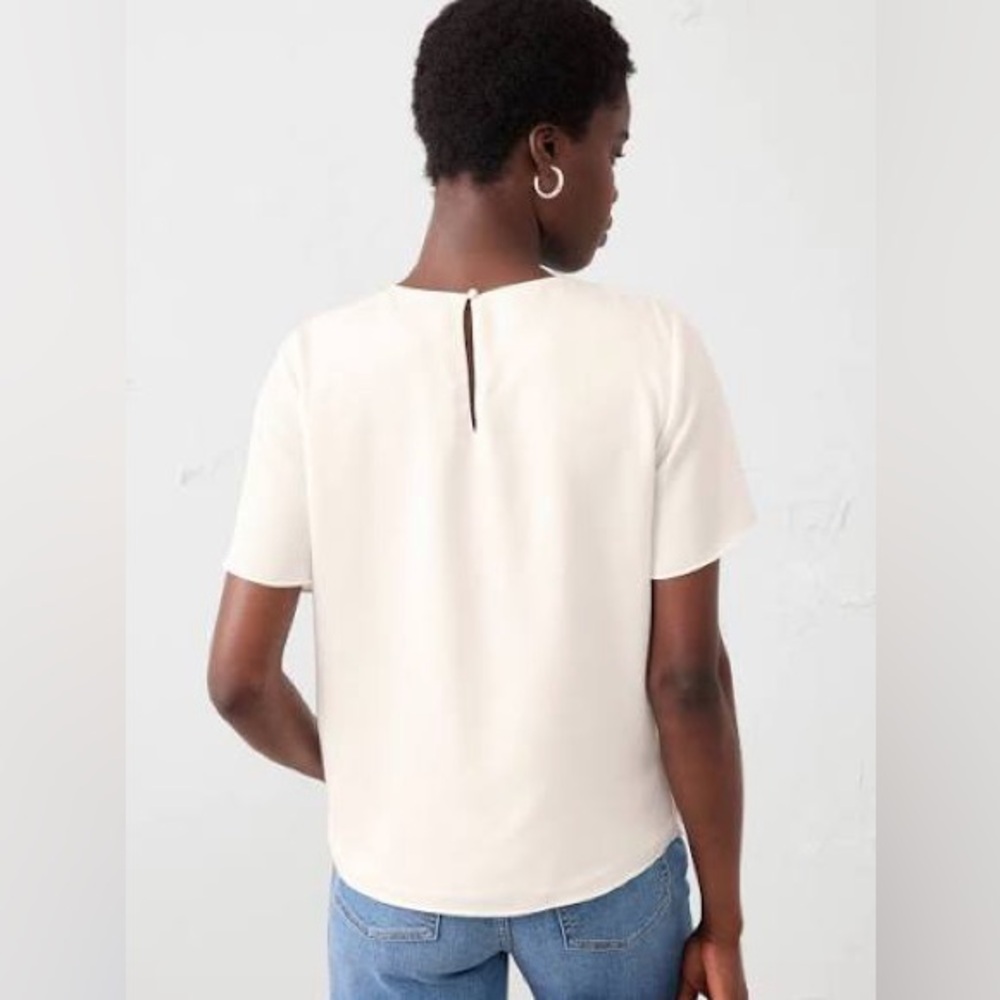 Banana Republic Classic Crewneck T-shirt Pistachio Lush Blouse Top - Picture 5 of 8